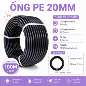 Ống 20mm, dày 1.5mm, 100m/cuộn